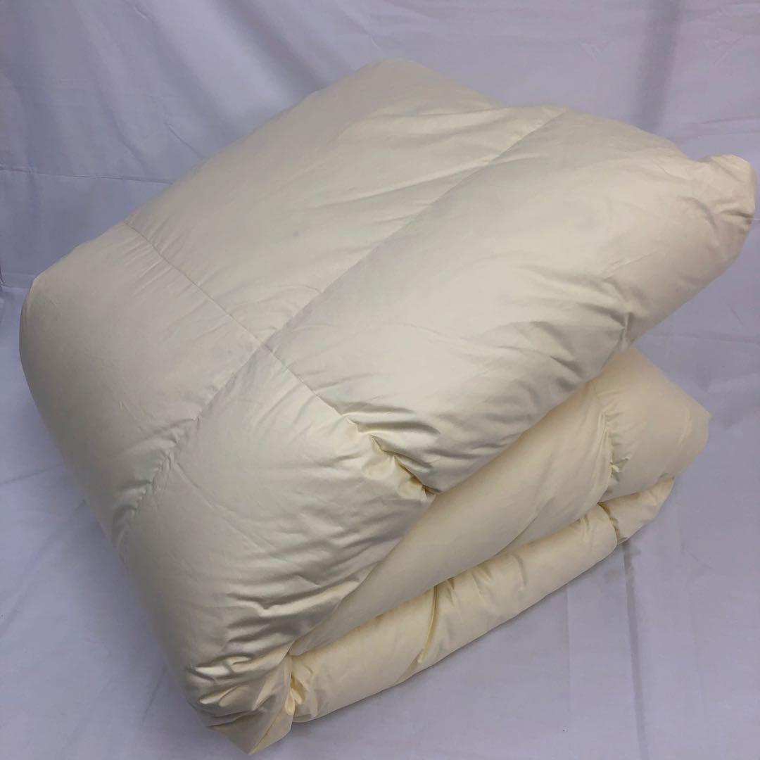 合掛け 羽毛布団 キング ハンガリー産ホワイトマザーグース プレミアム