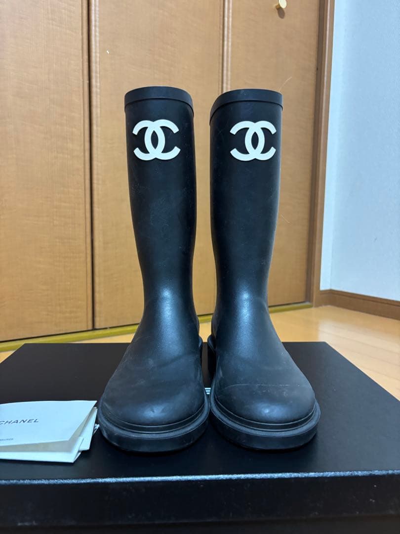 本日限定価格　CHANEL ブラック 長靴　サイズ36 楽天市場】CHANEL レイン ブーツ（靴）の通販