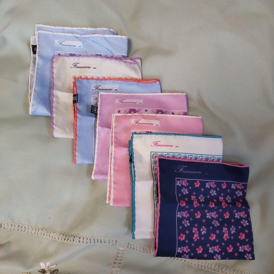 フィナモレ　シルク　ポケットチーフ　7枚セット ポケットチーフ (ウィンザーノット) WindsorKnot × (フェアファクス