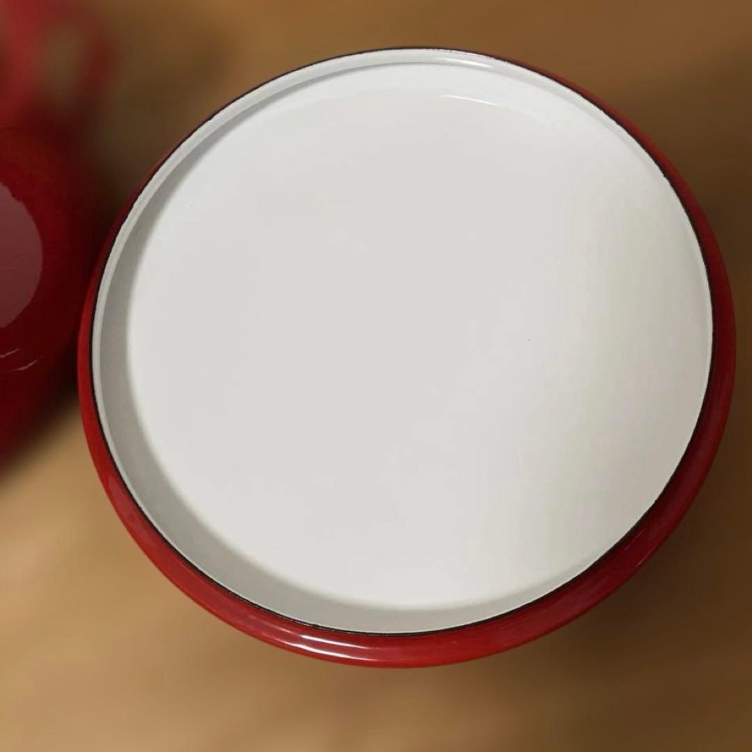 《DANSK》コペンスタイル 23cm 両手ホーロー鍋 レッド