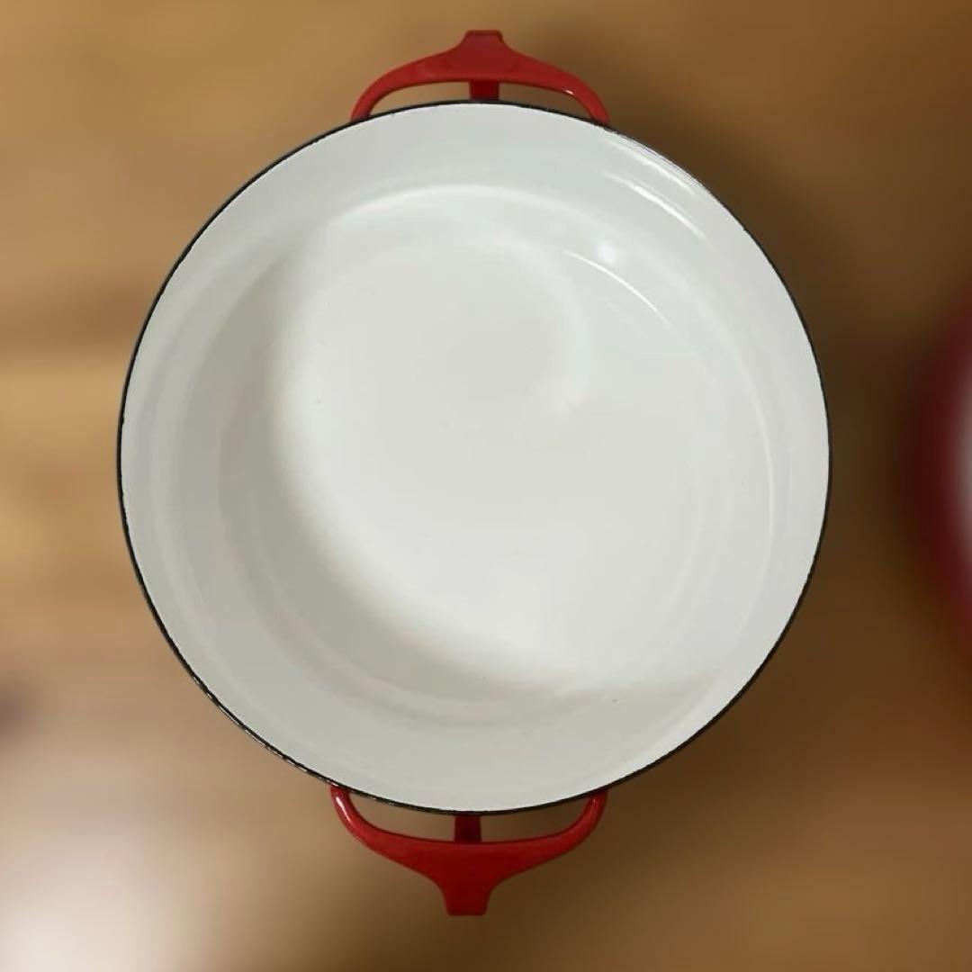 《DANSK》コペンスタイル 23cm 両手ホーロー鍋 レッド