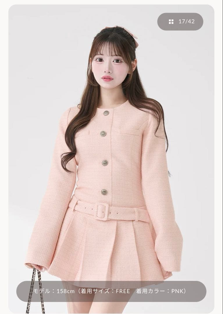 ダーリッチ Darichボックスプリーツツイードミニワンピース - メルカリ