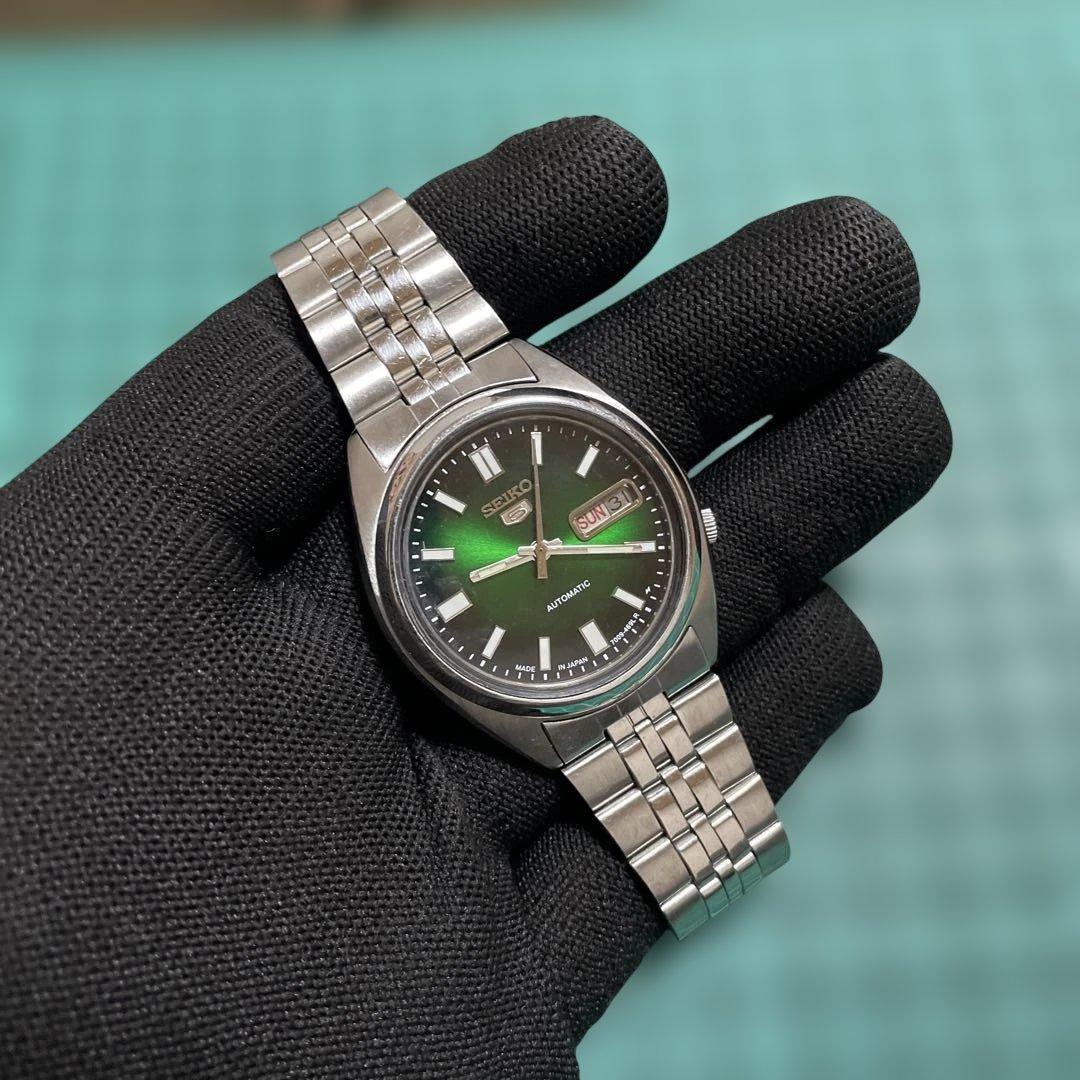 セイコー 自動巻き 腕時計 グリーン - メルカリ