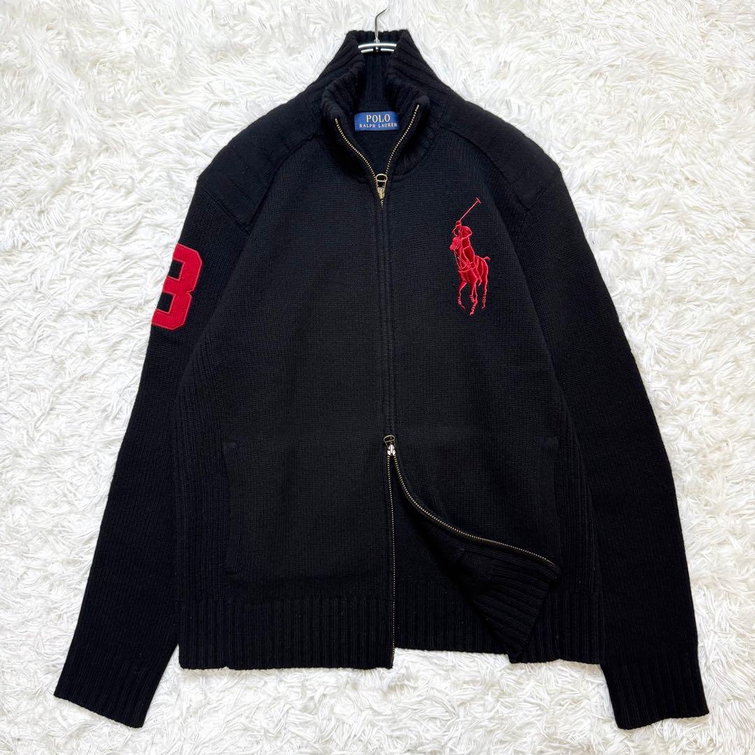 ポロラルフローレン ドライバーズニット ビッグポニー ウール Lサイズ