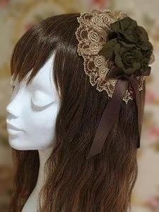 mary magdalene ロゼットヘッドドレス カーキ - メルカリ