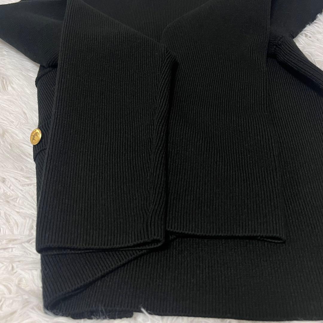 バレンシアガ 【BrooksBrothers】極美品 ノーカラー ニット ジャケット