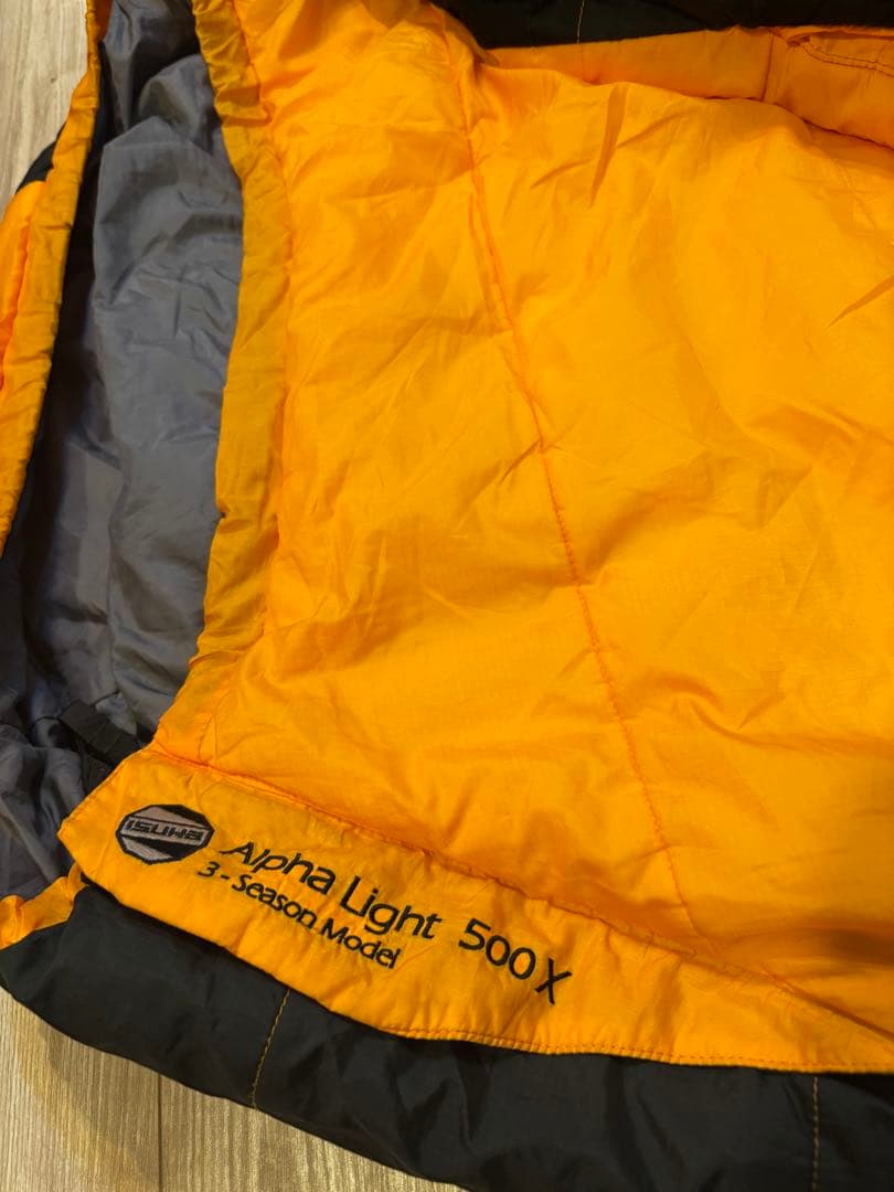 ISUKA イスカ アルファライト 500X 3season シュラフ 寝袋 ALPHA LIGHT イスカ 寝袋 アルファライト 500X マミー型 化繊 マイクロ