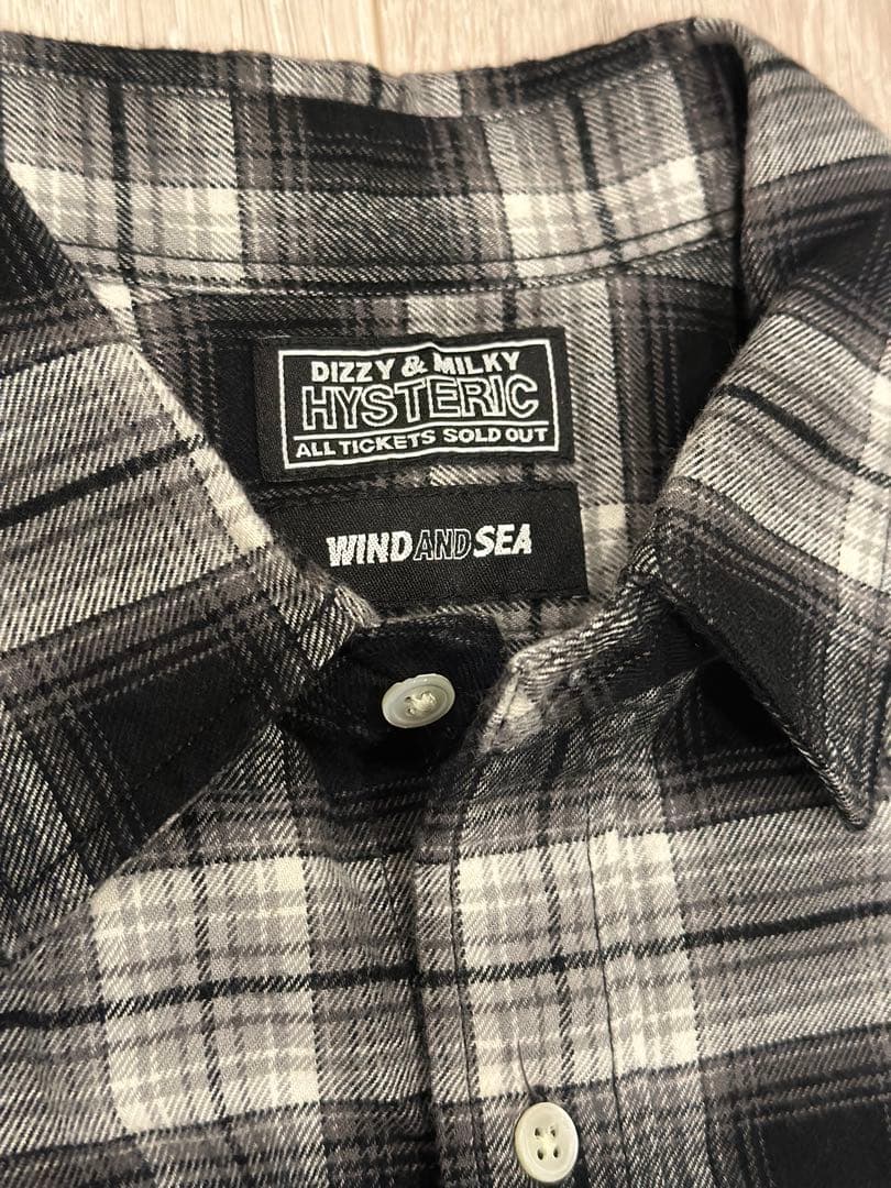 ヒステリックグラマー wind and sea コラボ チェックシャツ 亀梨和也