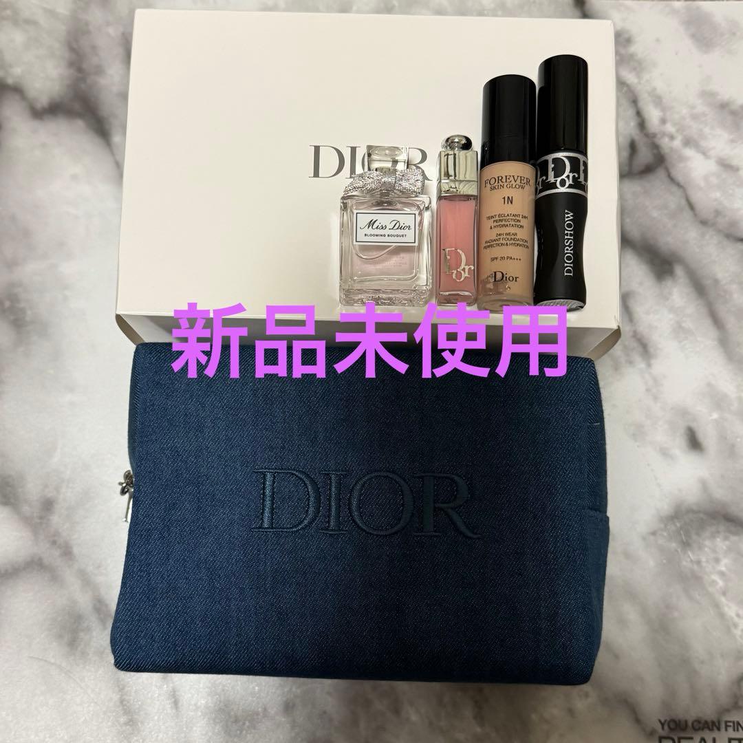 新品未使用】ディオール ノベルティ デニム ポーチ ビューティー