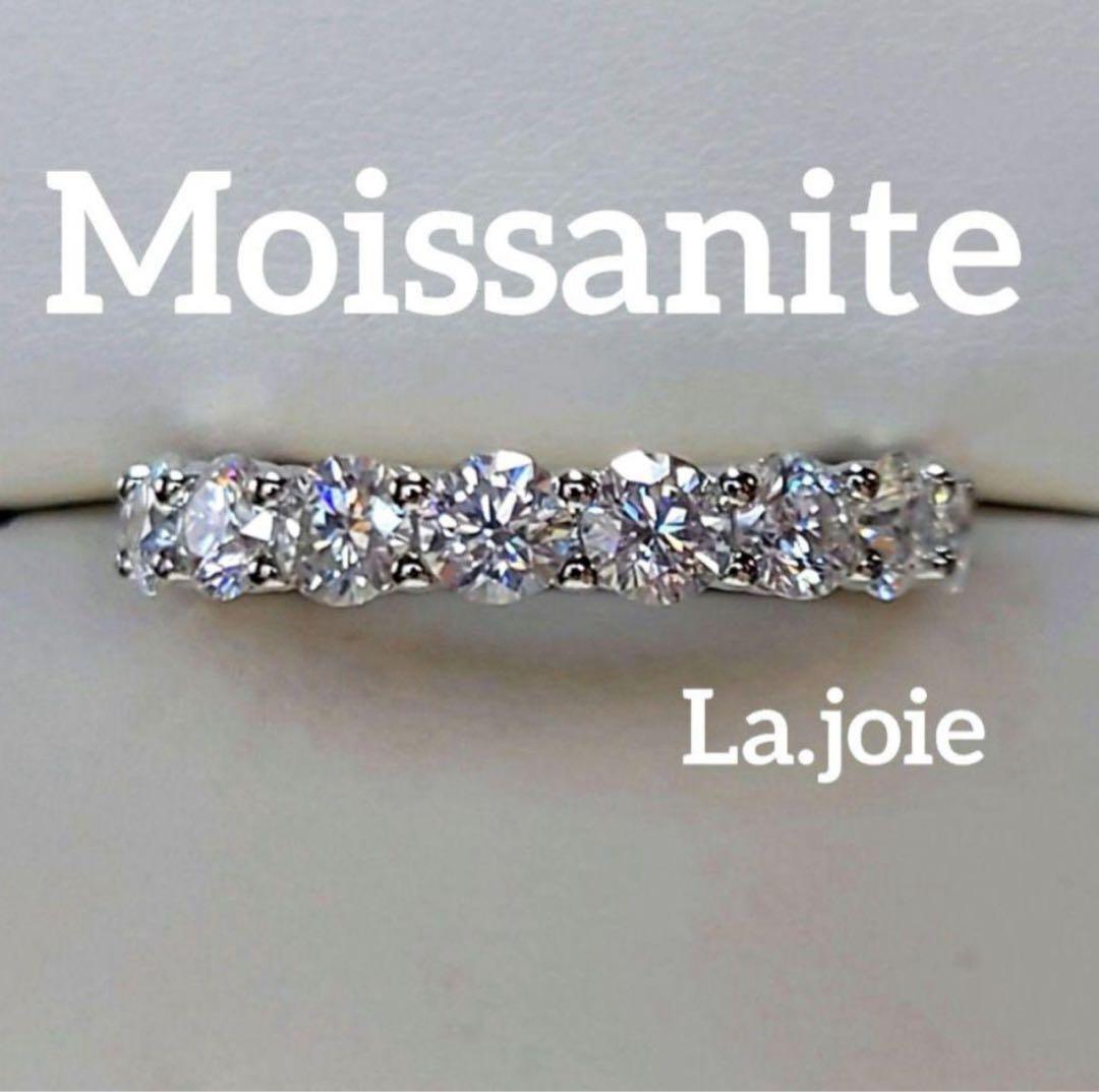 最高品質 モアサナイト フルエタニティ 【13号】4mm リング サファイア×モアサナイト K10 フルエタニティリング