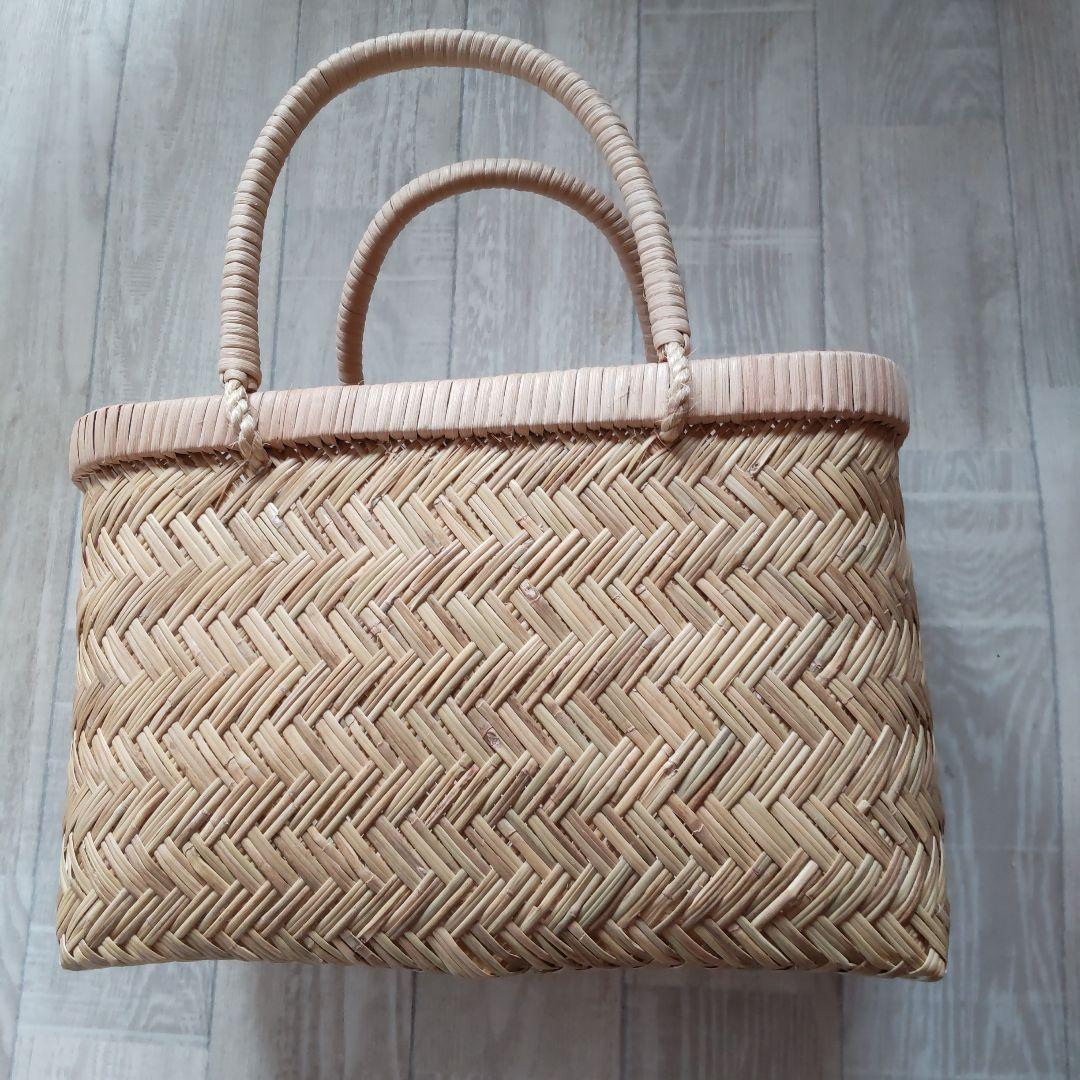 鳥越竹細工 竹かご 買い物かご 市場かご 岩手 すず竹 - メルカリ