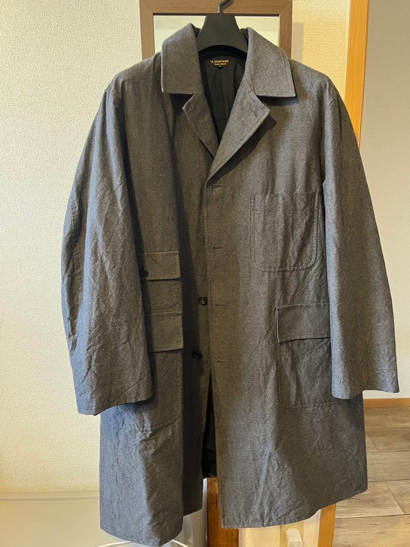 A VONTADE アボンタージ アトリエコート L リネン混 日本製 美品 A VONTADE（アボンタージ）Atelier Long Coat（アトリエロングコート