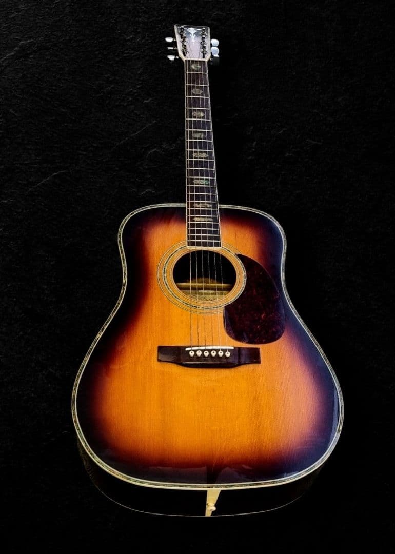 AriaアリアADW-380BSトーチインレイアコースティックギター トップ単板