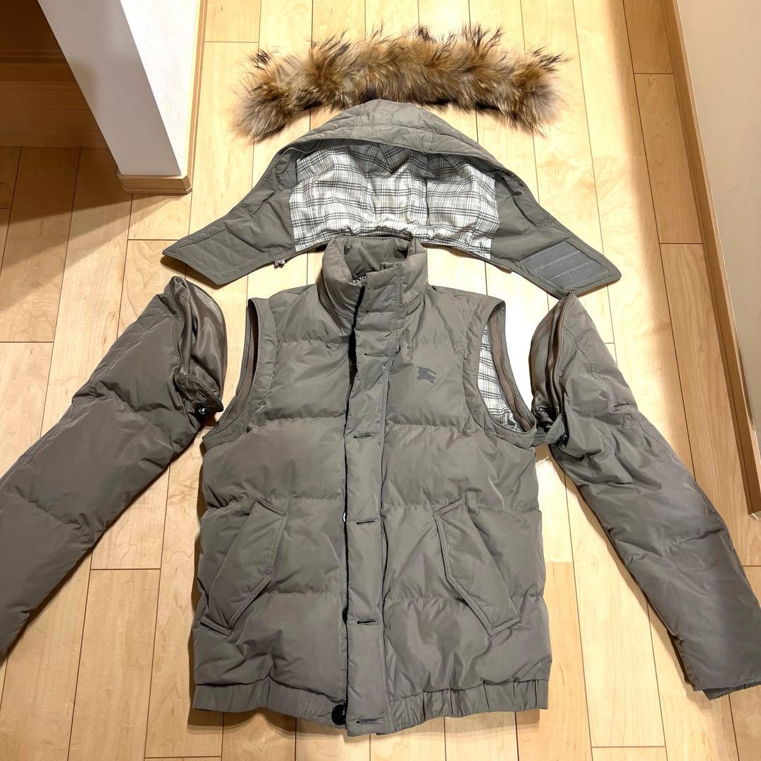 バーバリー ダウンジャケット 袖・フード取り外し可能 Lサイズ - メルカリ