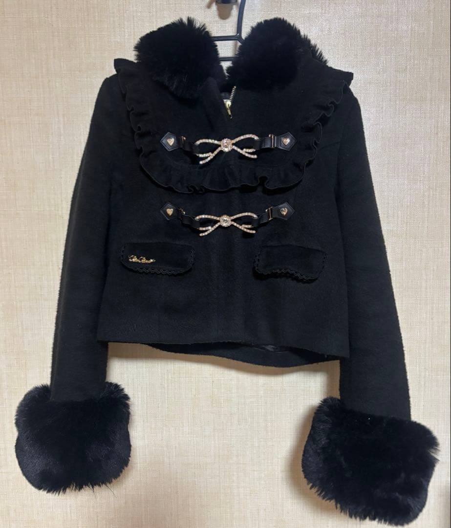 LIZLISA ショートコート 黒 - メルカリ