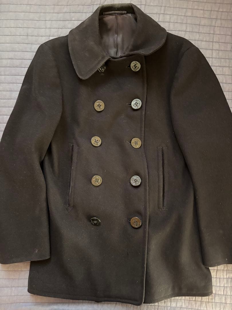 40s usnavy ピーコート 10ボタン wwⅡ usn p-コート U.S.NAVY USN 40年代 ウール ピーコート 10ボタン PEA COAT ダーク