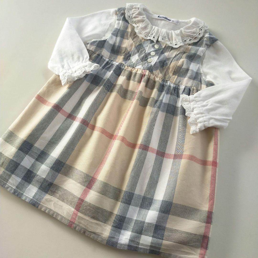 美品☆18M 81cm BURBERRYバーバリー チェック ジャンパースカート