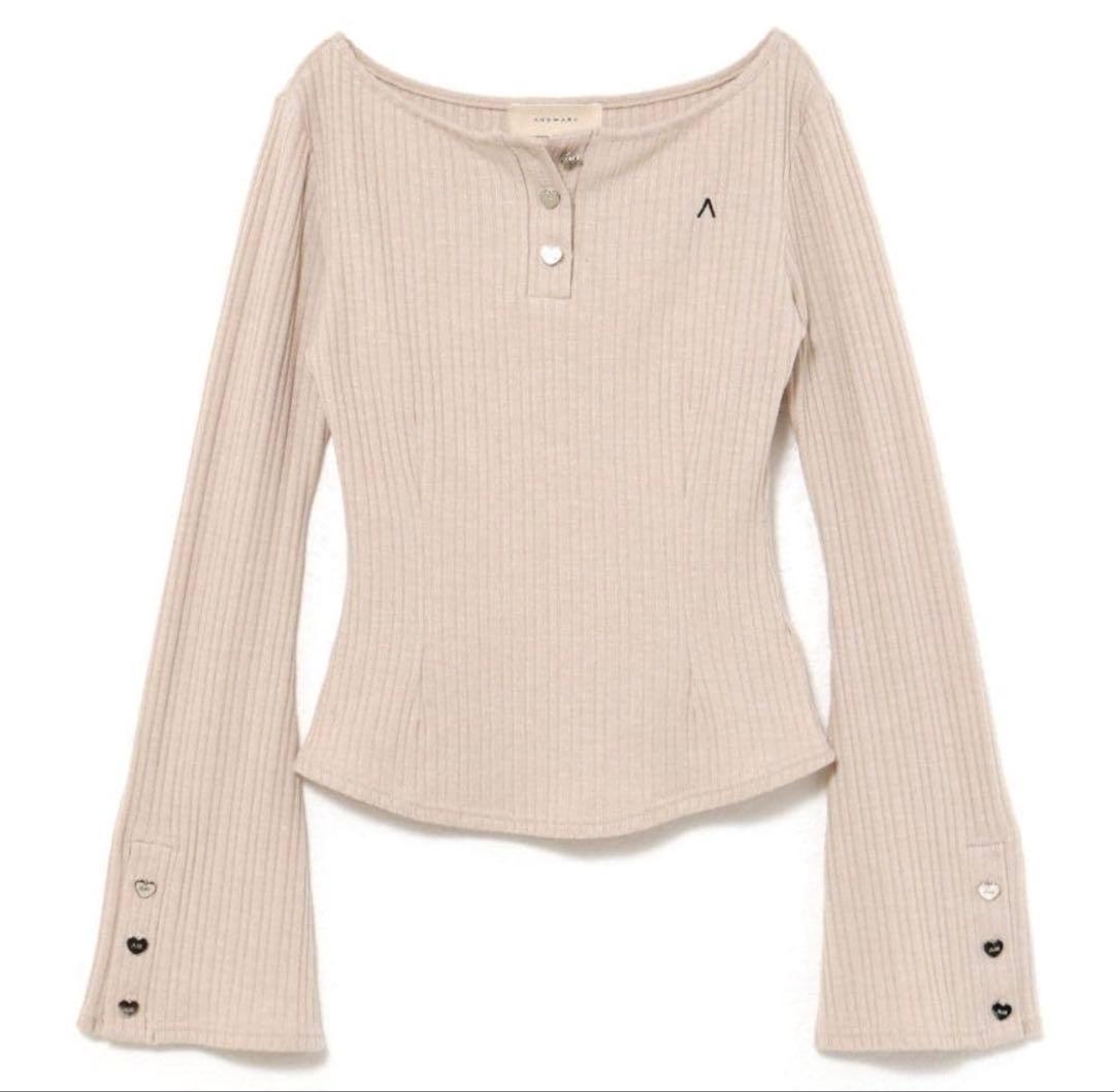 andmary Dorothy heart tops beige アンドマリー - メルカリ