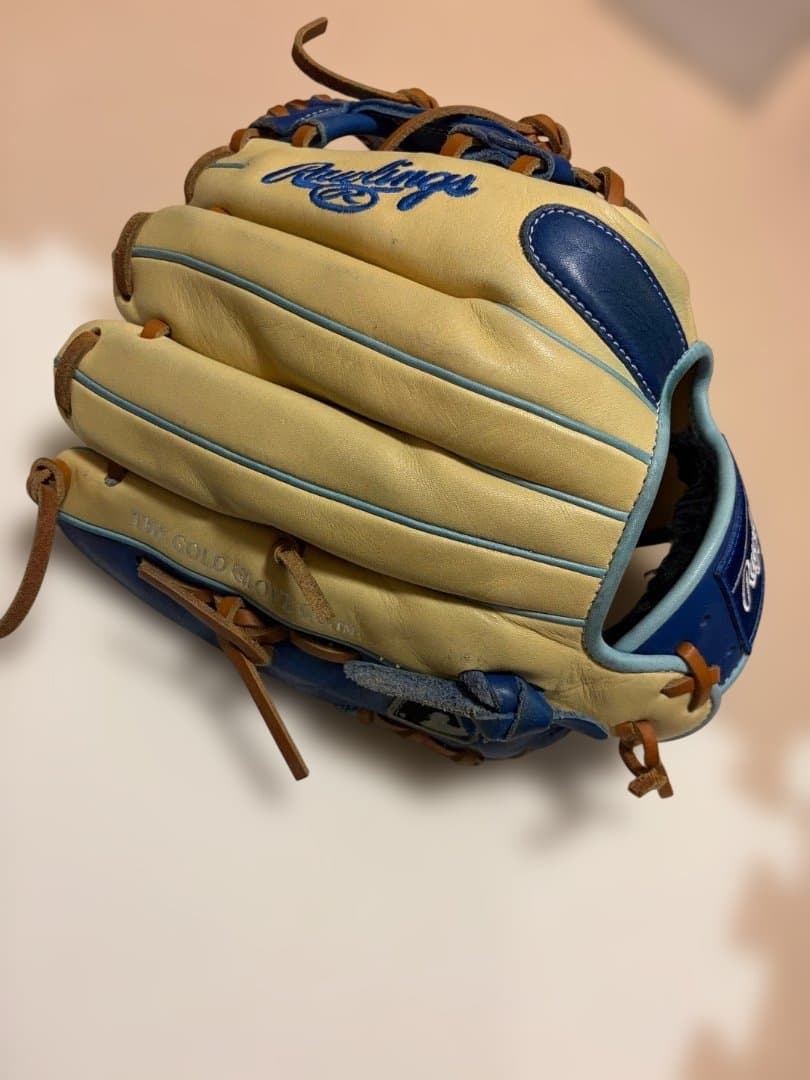 Rawlings 軟式グローブ 右投げ用 青/クリーム - メルカリ