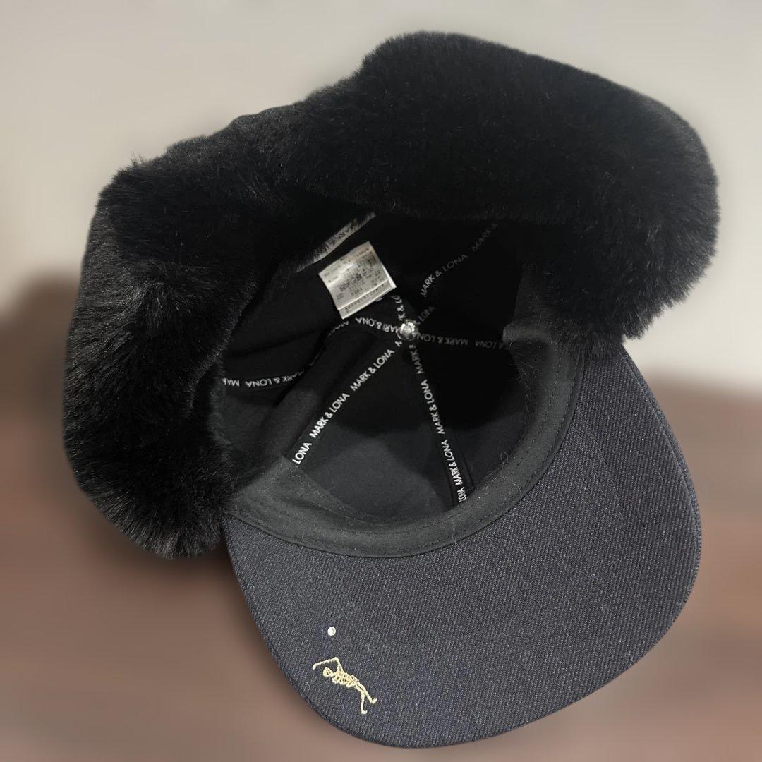 美品MARK & LONA 耳当て付きキャップ ゴルフキャップ フリーサイズ