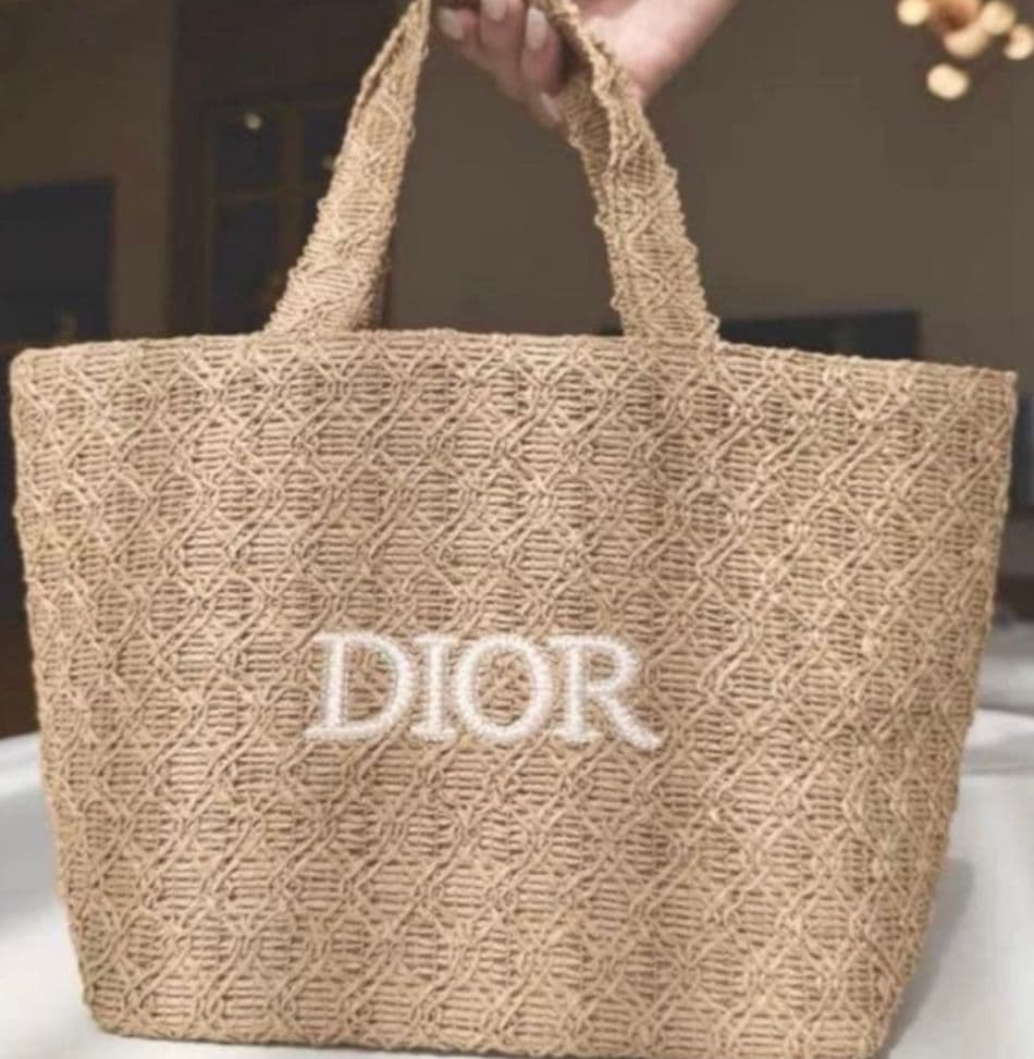 Dior ノベルティ ストロートートバッグ ベージュ - メルカリ