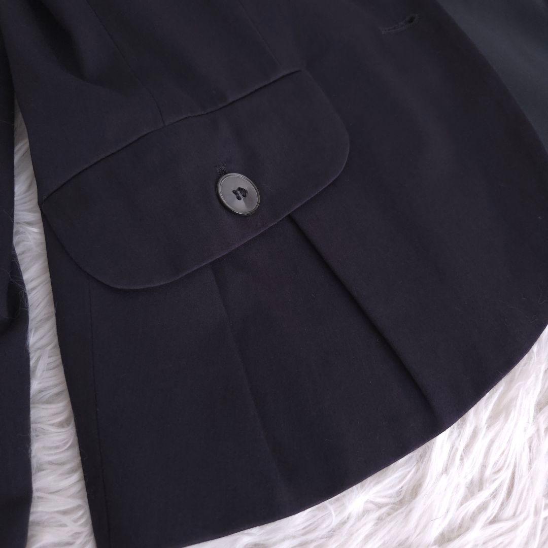 マックスマーラ テーラードジャケット 紺ブレ パフスリーブ ペプラム L