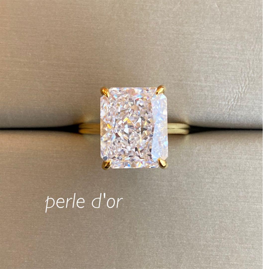 pain特注最高級人工ダイヤモンドラディアントカットリング13号 sona pain様専用特注最高級人工ダイヤモンドラディアントカットリング13号