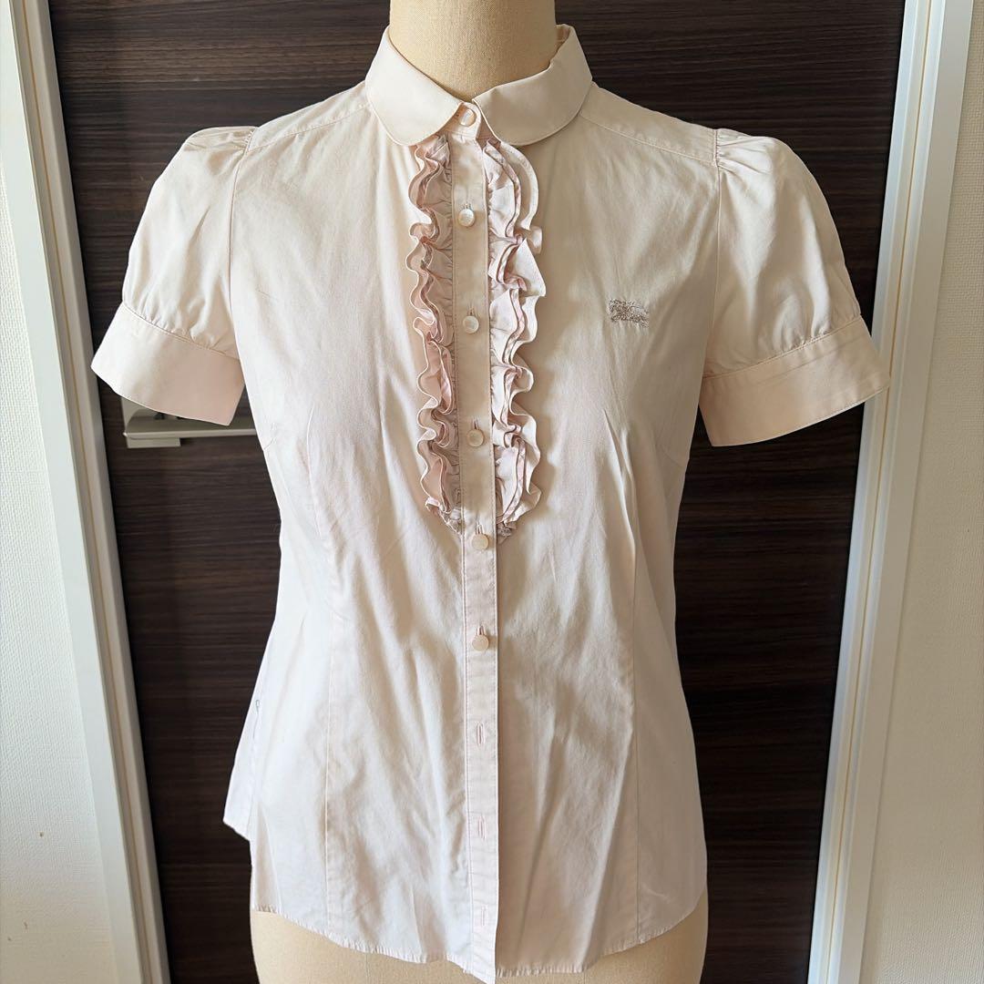 バーバリー フリルギャザー 半袖ブラウス 楽天市場】半袖シャツ フリル レディース ギャザー 夏 ギャザー