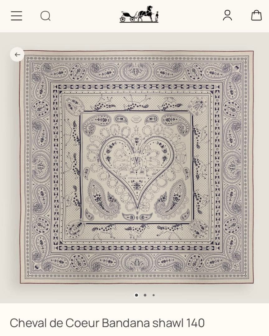 専用】エルメスカレジェアンシュヴァル・ドゥ・クール・バンダナ