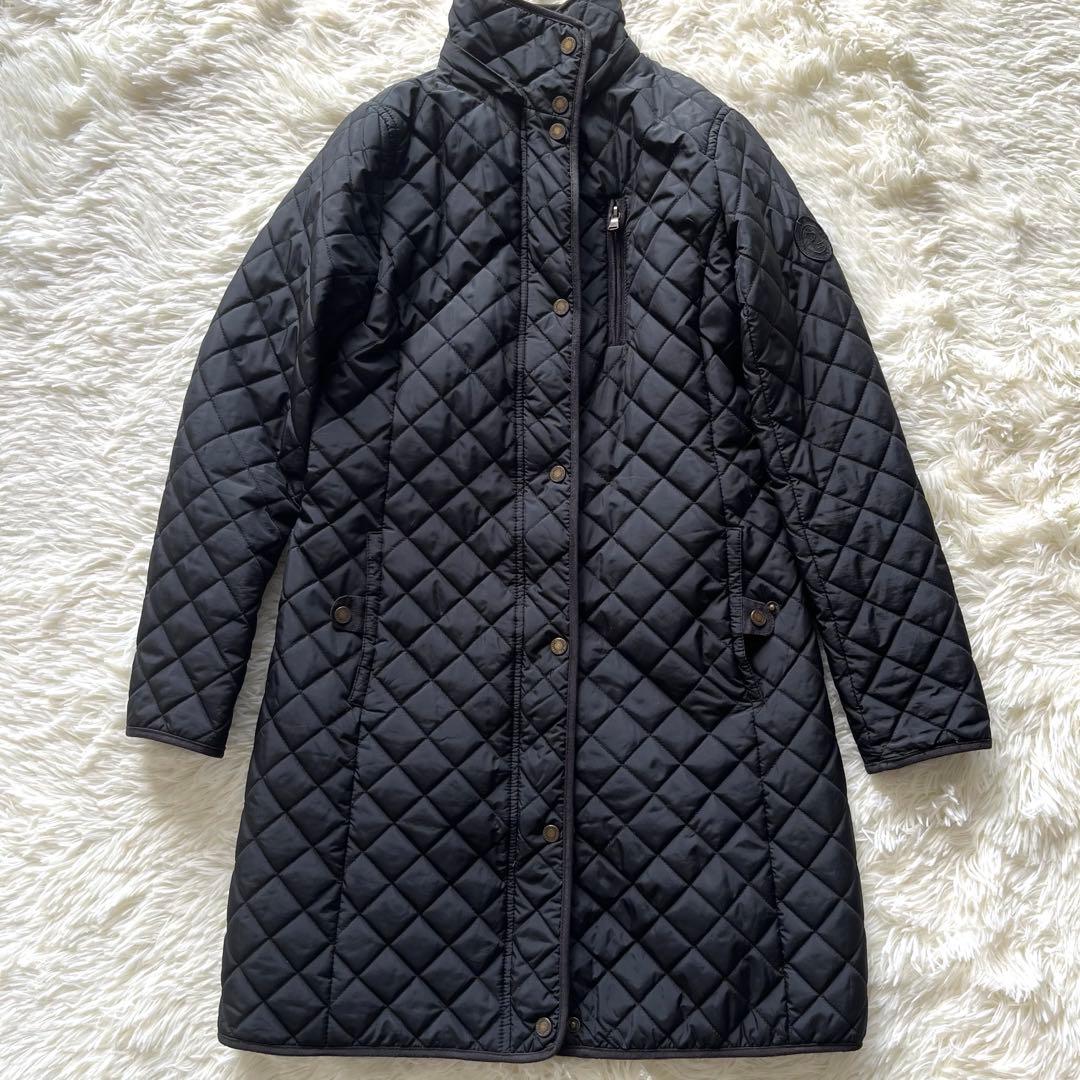 ラルフローレン ロングダウンコート フード 2way 黒 チェーン