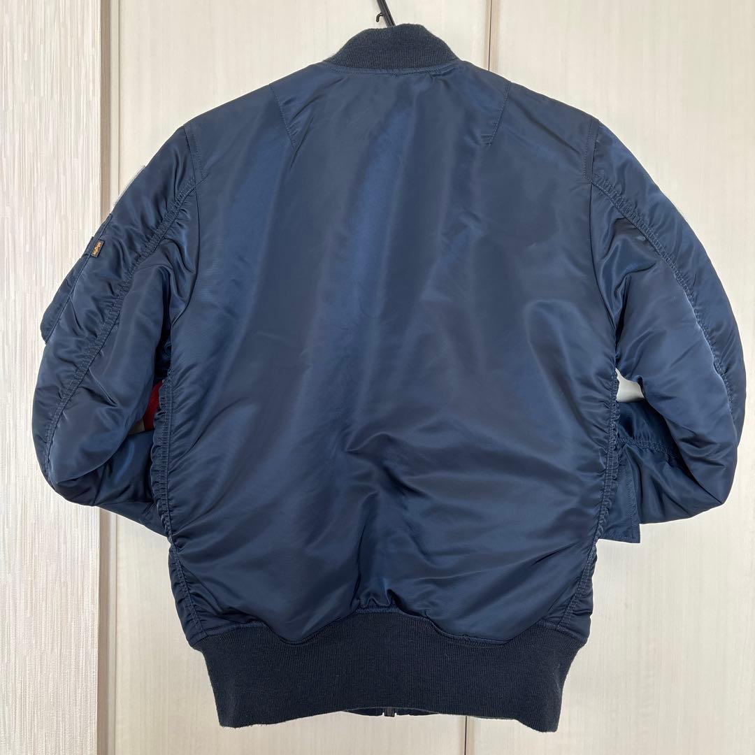 ALPHA MA-1 フライトジャケット 刺繍 ネイビー 短丈59th FTR - メルカリ