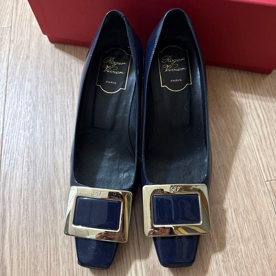 ブランド 品 通販ファッション - Roger Vivier ネイビー バックル