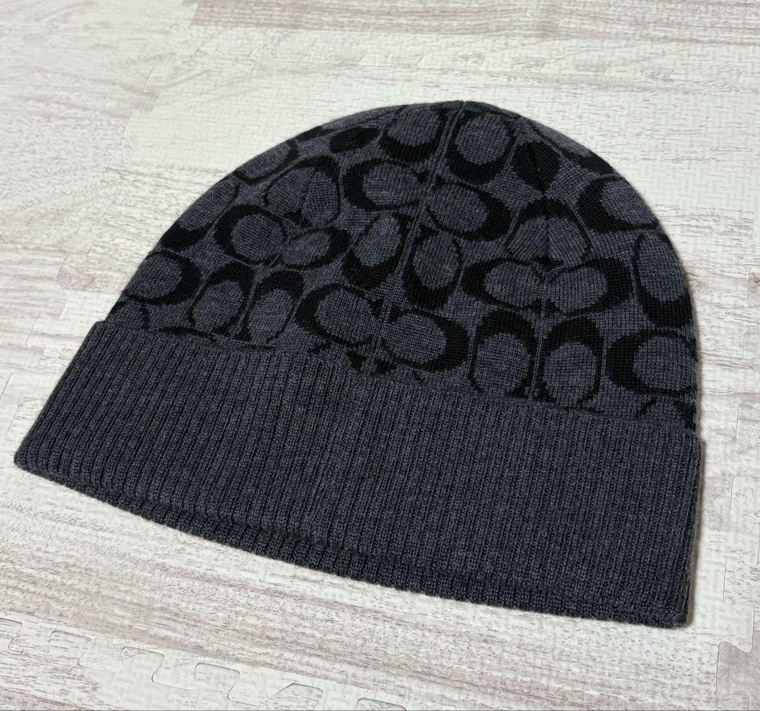 COACH コーチ ニット帽 ビーニー シグネチャー COACH（コーチ） ニット帽 ニットキャップ ニット ビーニー・レザー