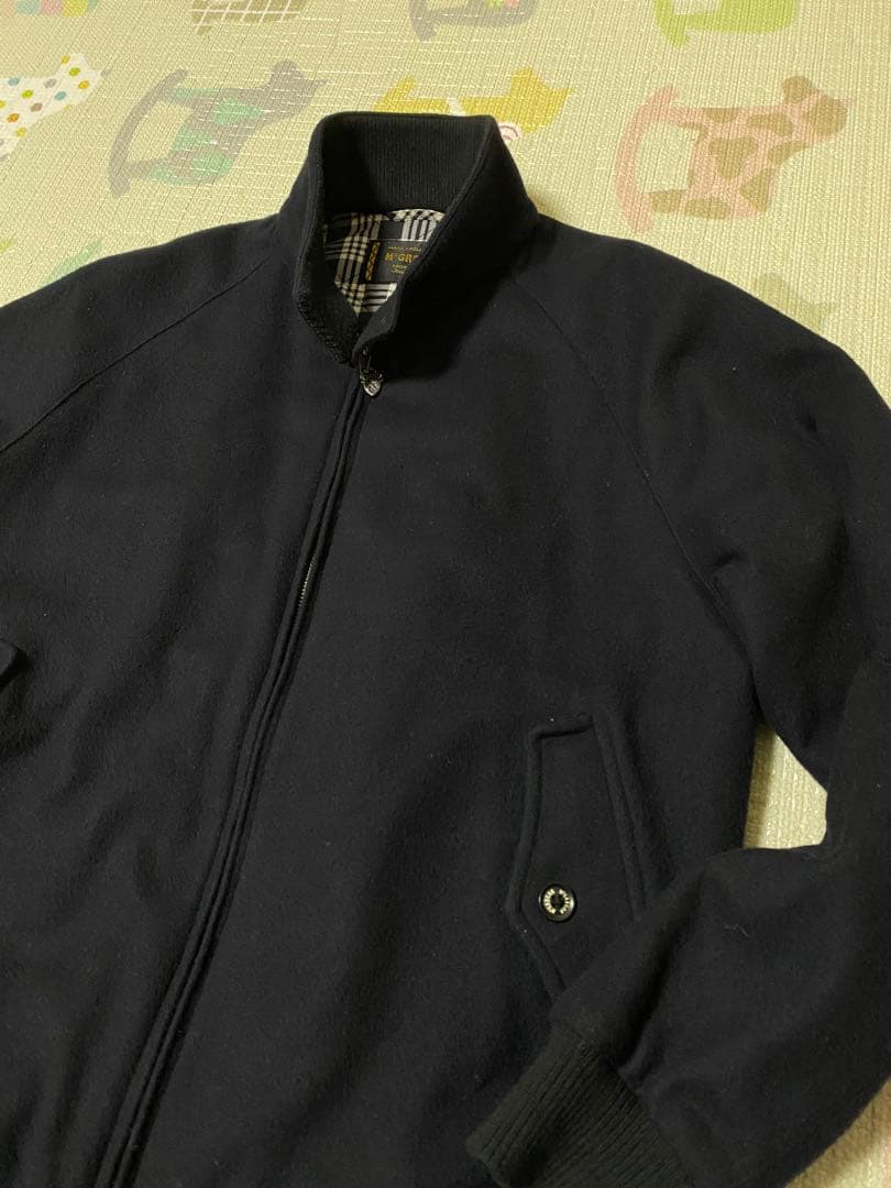 M'GREGOR マクレガー　ダークネイビー ウールハリントンジャケット McGREGOR（マックレガー）｜ショートジャケット/ブレザー｜先染め