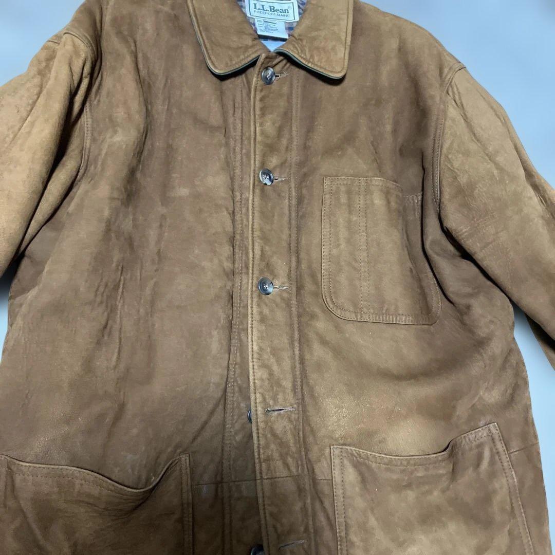 80s L.L.Bean ブラウン ヌバックレザーカバーオール USA製 - メルカリ