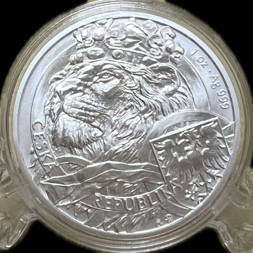 最新作 2025年 ニウエ チェコのライオン 百獣の王 1オンス銀貨 純銀