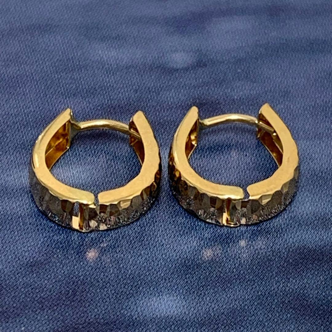 新品 ピアス メンズ フープ K18 中折れ 両耳 馬蹄型 レディース - メルカリ