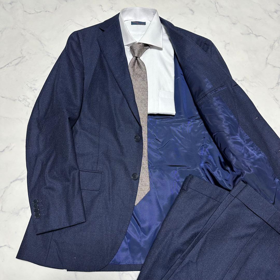 未使用級美品　ビームスエフ　BEAMS F ネイビースーツ　サキソニー　50 未使用級美品 ビームスエフ BEAMS F ネイビースーツ サキソニー 50