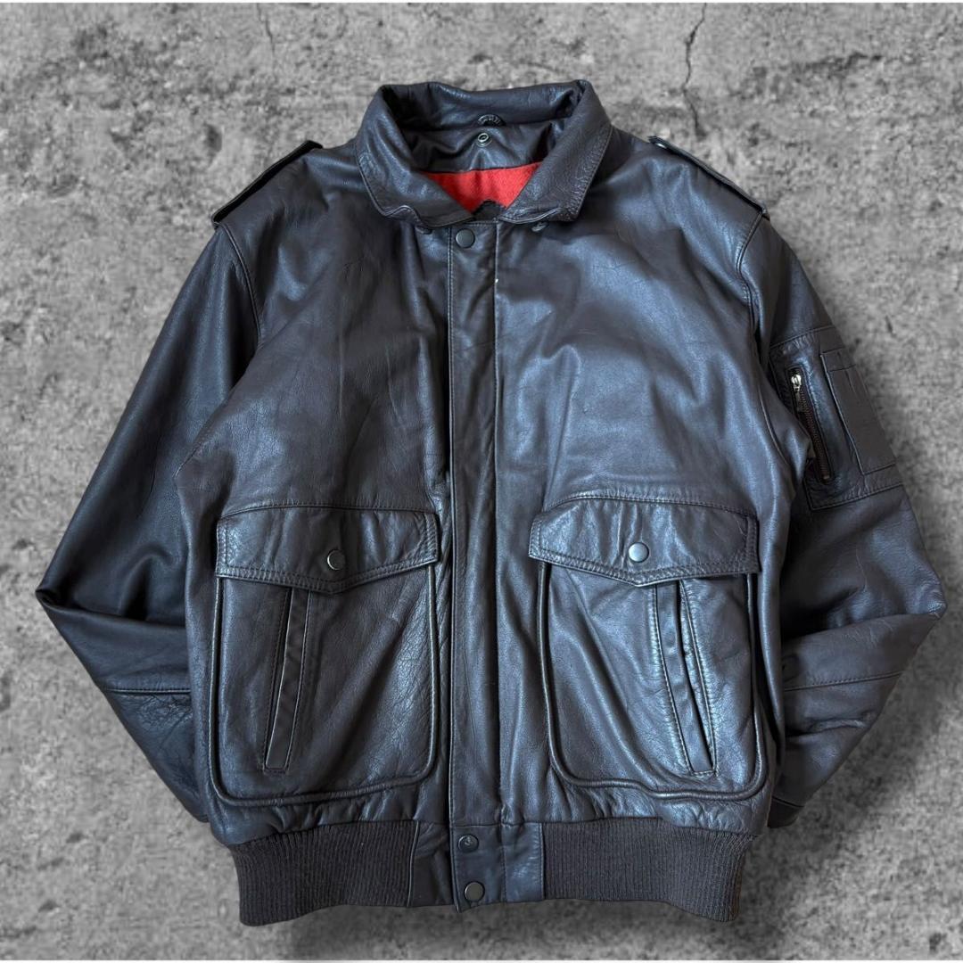 90s VINTAGE flight jacket A-2 G-1 短丈 茶色 - メルカリ