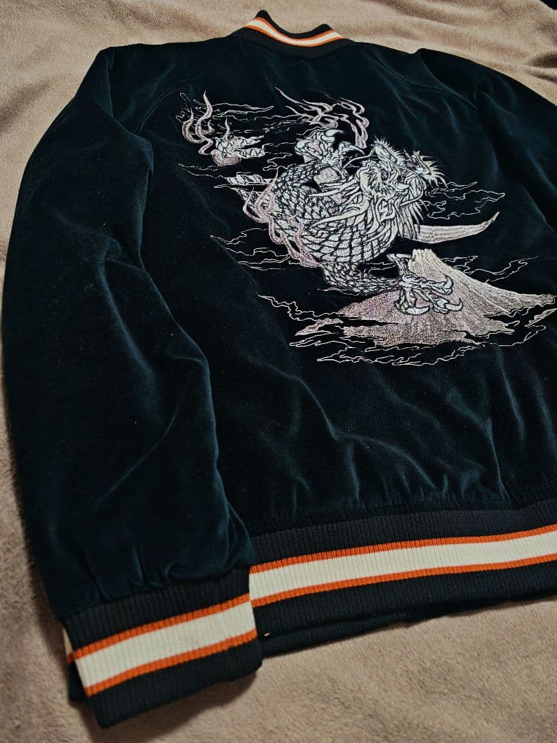 美品 別珍 龍 OBORO 日本限定 スカジャン ベロア vintage - メルカリ