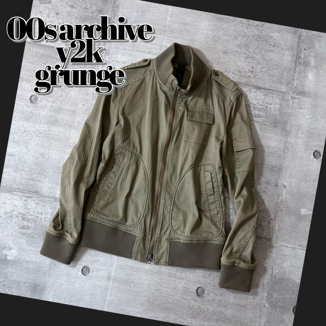 y2k grunge military jacket 00s archive - メルカリ