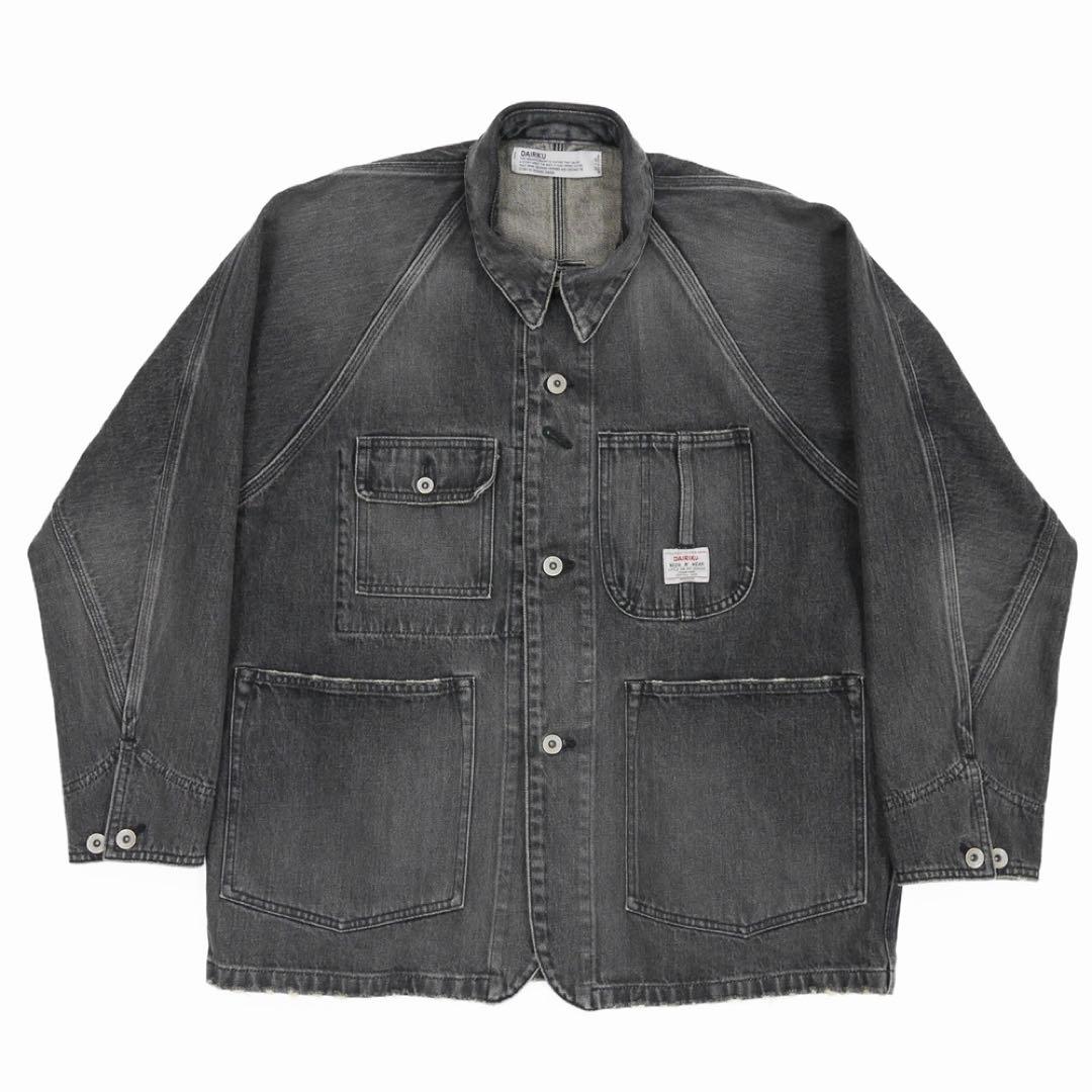DAIRIKU 22SS Denim Cover All Mサイズ ブラック DAIRIKU（ダイリク） カバーオール 「DAIRIKU / ダイリク」Vintage