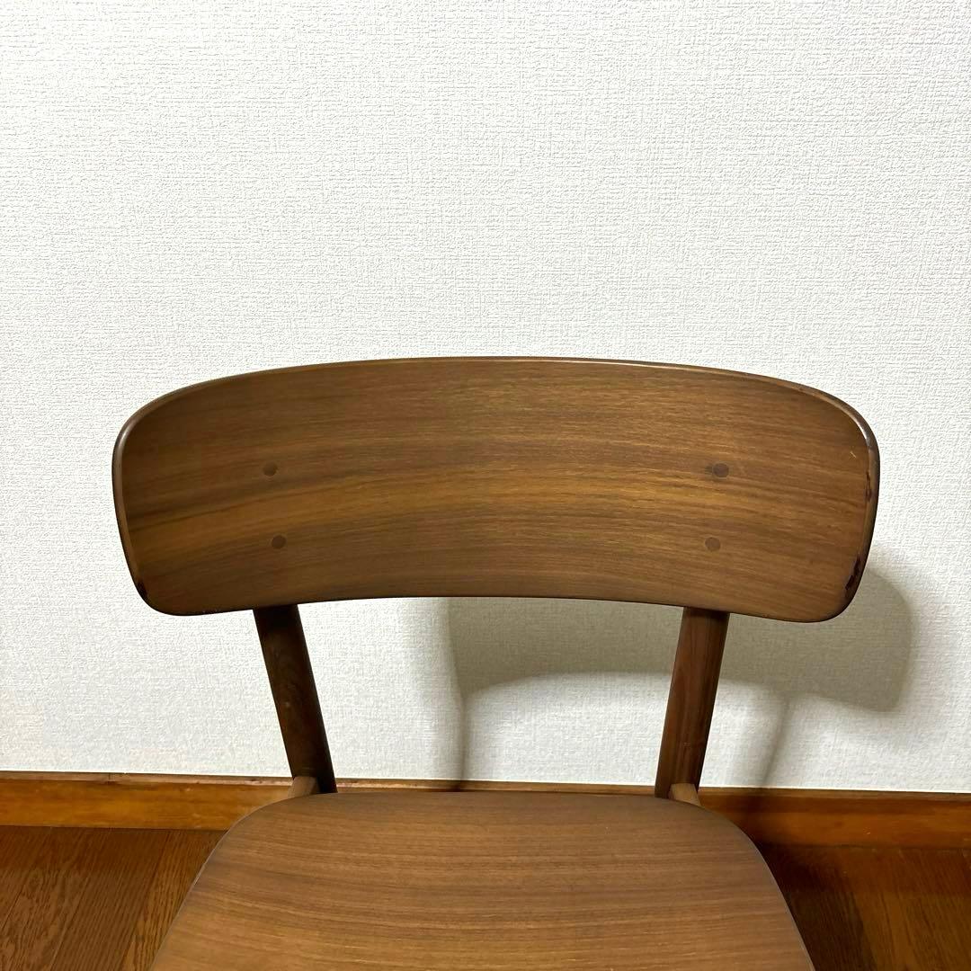 良品】無印良品 ラウンドチェア ウォールナット - メルカリ