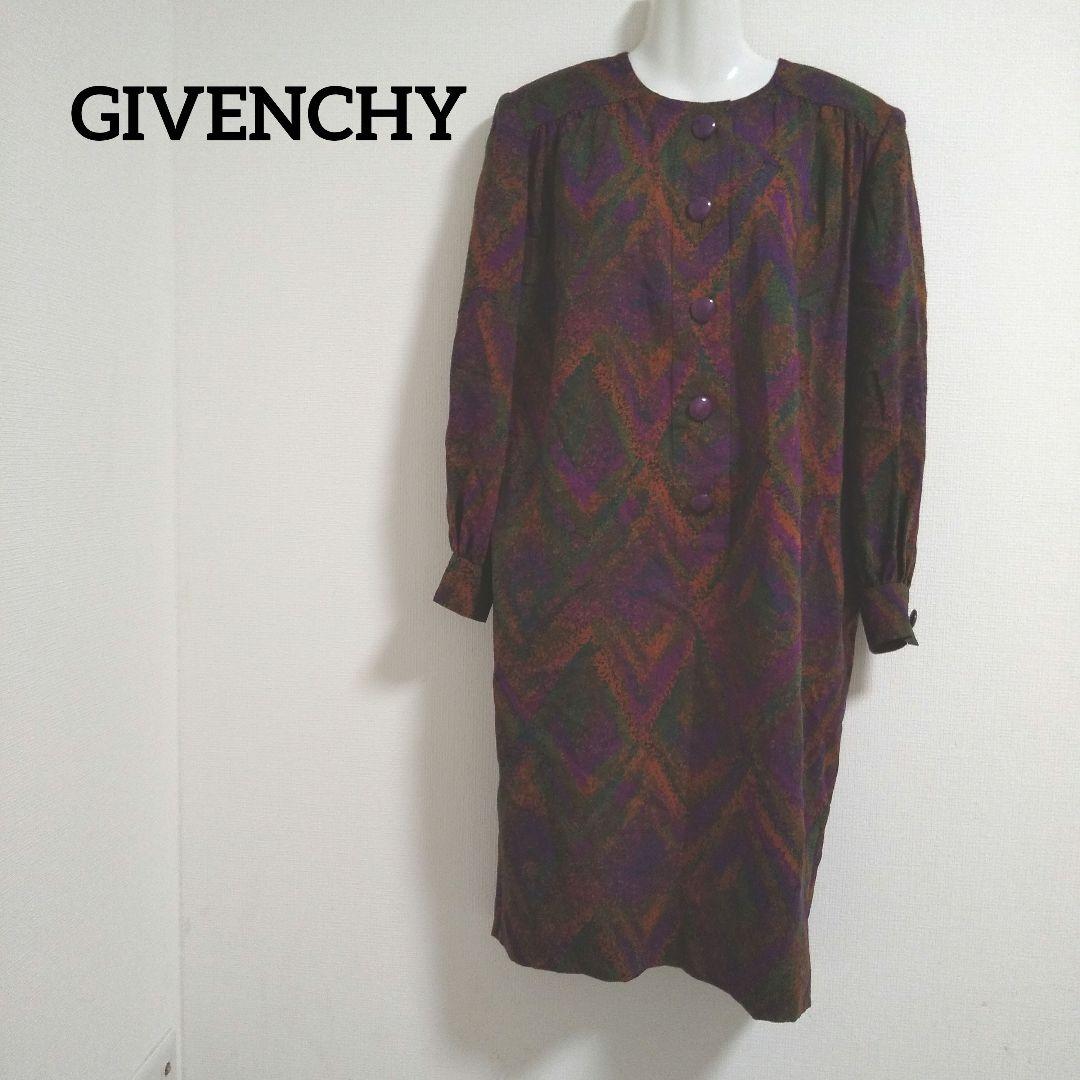 ky261 GIVENCHY コクーン ワンピース モザイク風プリント 毛100 コクーンワンピース | Onepiece | HER. Online Store