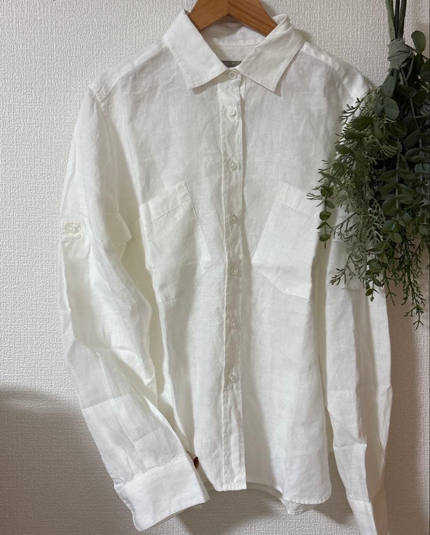 美品 MARGARET HOWELL マーガレットハウエル リネンシャツ 白 I - メルカリ