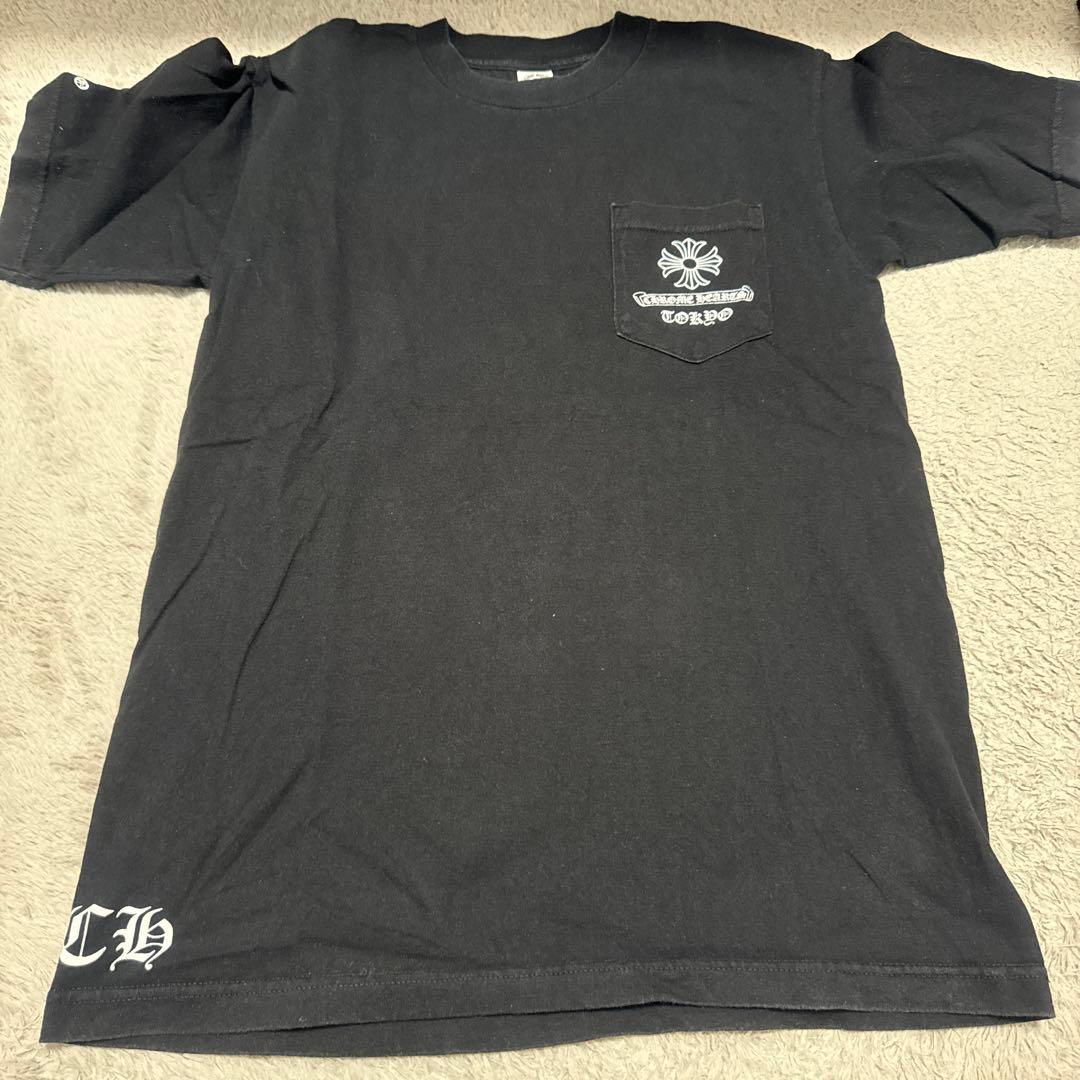 クロムハーツ 東京限定 CHプラスプリントポケット半袖Tシャツ ブラック