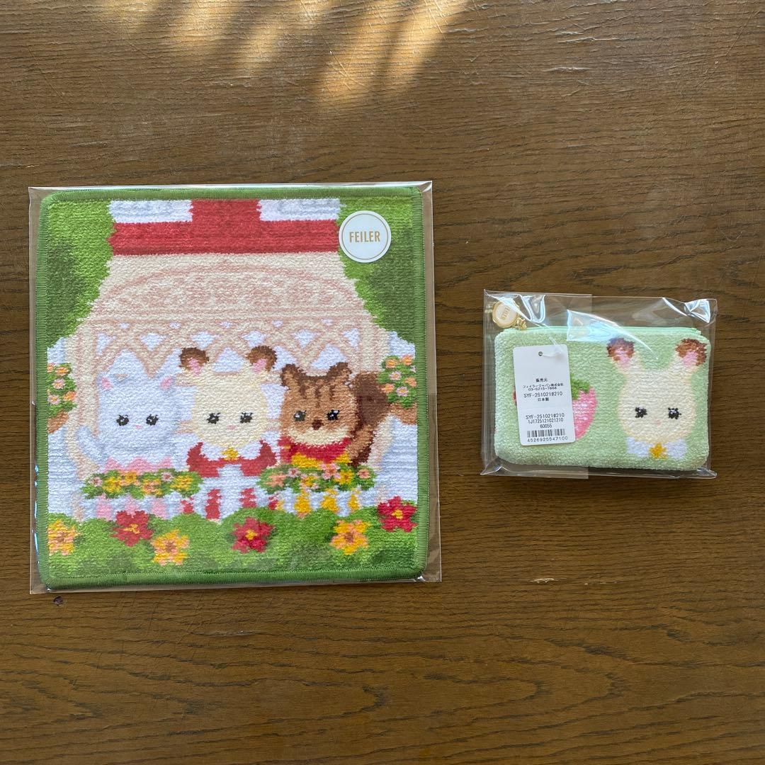 フェイラー FEILER シルバニアファミリー ミニポーチ ハンカチ 新品未開封 新品未使用 FEILER フェイラー シルバニア コラボ バッグ ハンカチ