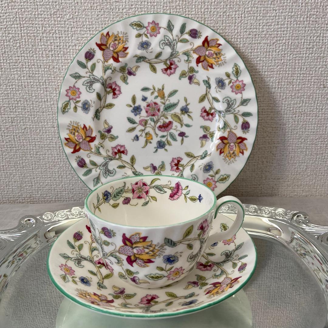 ミントン ティーカップ ソーサー ケーキプレート 3セット - メルカリ