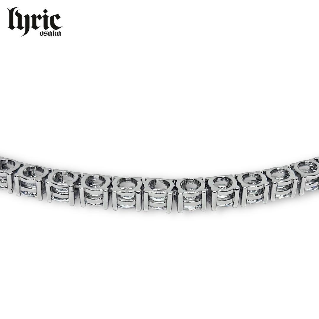 テニスネックレス 5mm 55cm シルバー テニスチェーン 5ACZ 最高品質