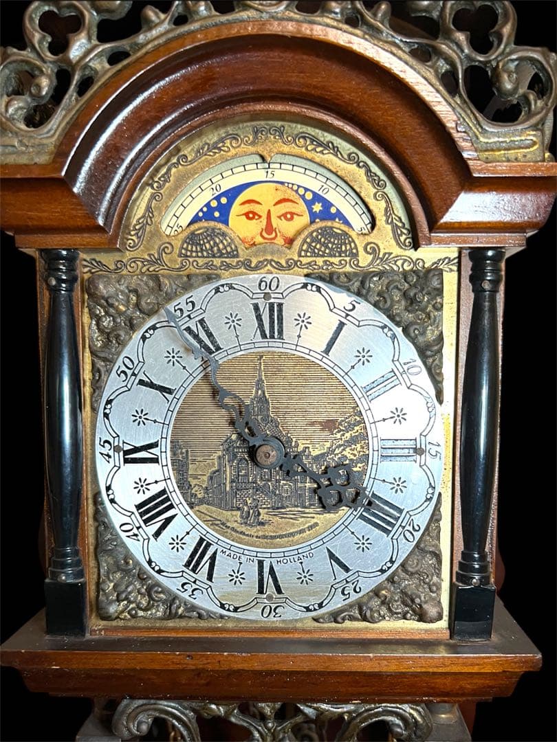 鸛《極稀少》動作確認済 ワルミンク ウーバ ムーンフェイズ 分銅式振り子掛時計